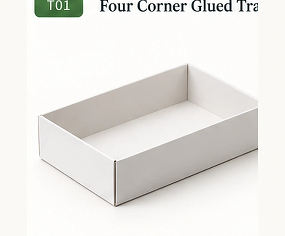 Illustrative visual of Four Corner Glued Tray
